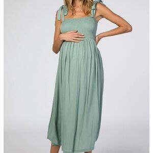 Pinkblush Maternity Mint Midi Dress